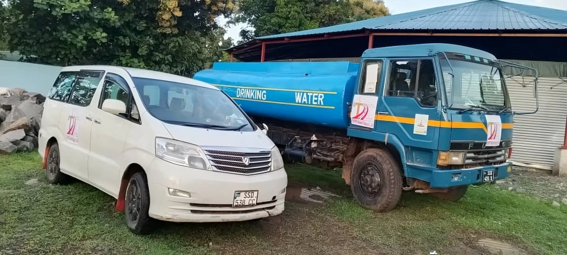 Sinotruck fleet at depot