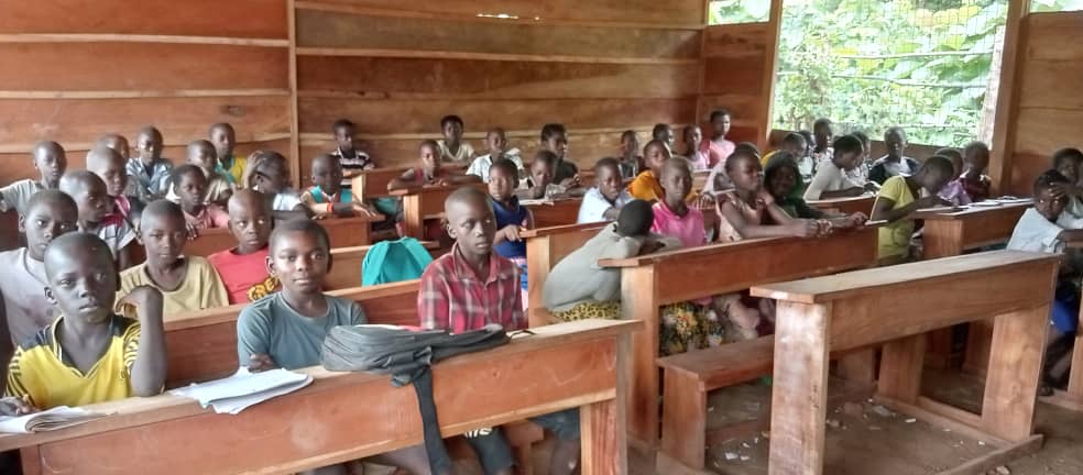 Delivery of finished desks to local school